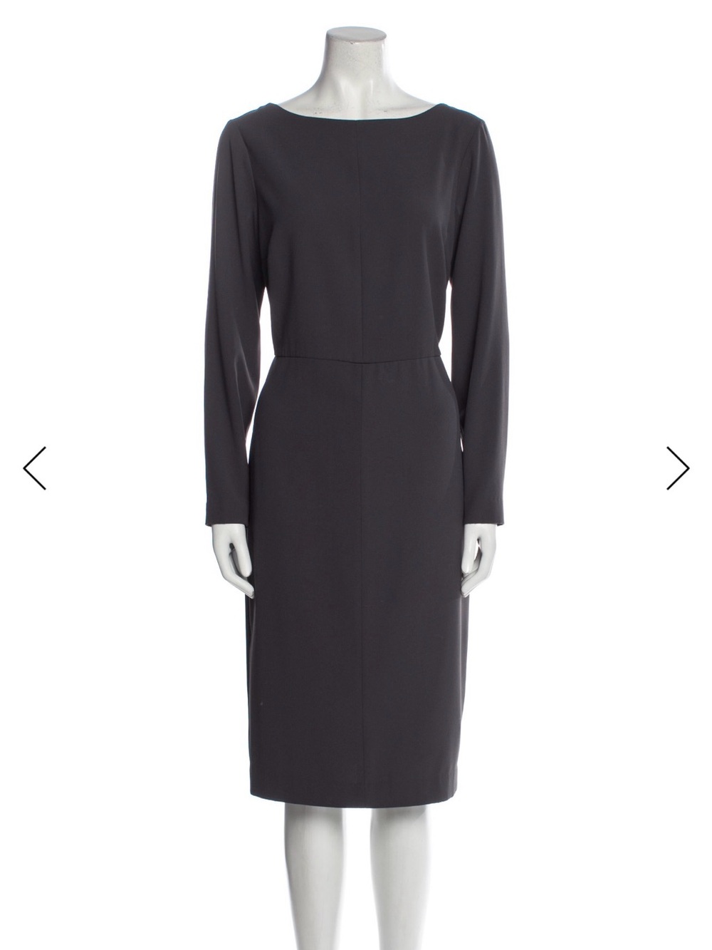 Saks Fifth Avenue Charcoal Long-Sleeve Sheath Dress